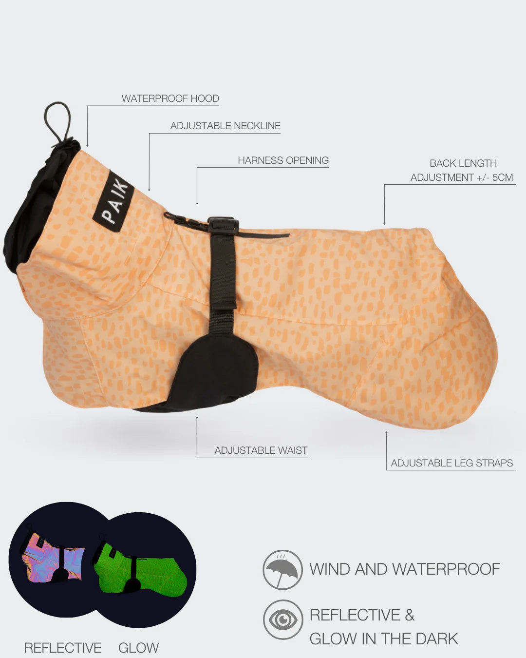 Lietpaltis PAIKKA Raincoat 2.0 Peach