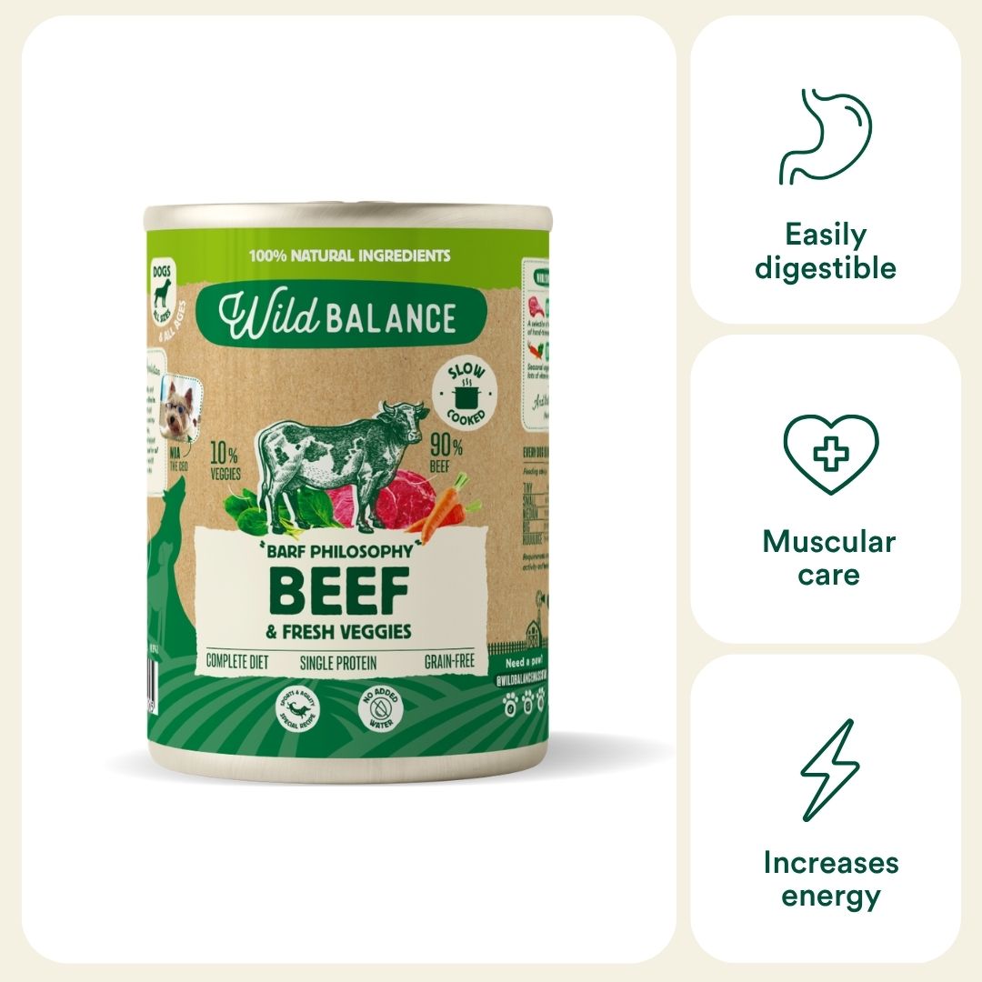 Wild Balance vieno baltymo šlapias maistas šunims su jautiena