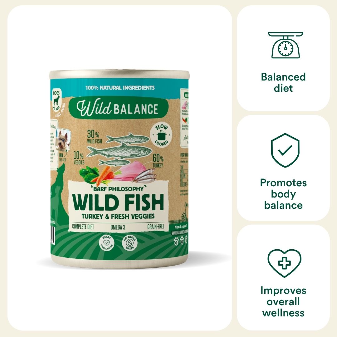 Wild Balance šlapias maistas šunims su laukine žuvimi ir kalakutiena