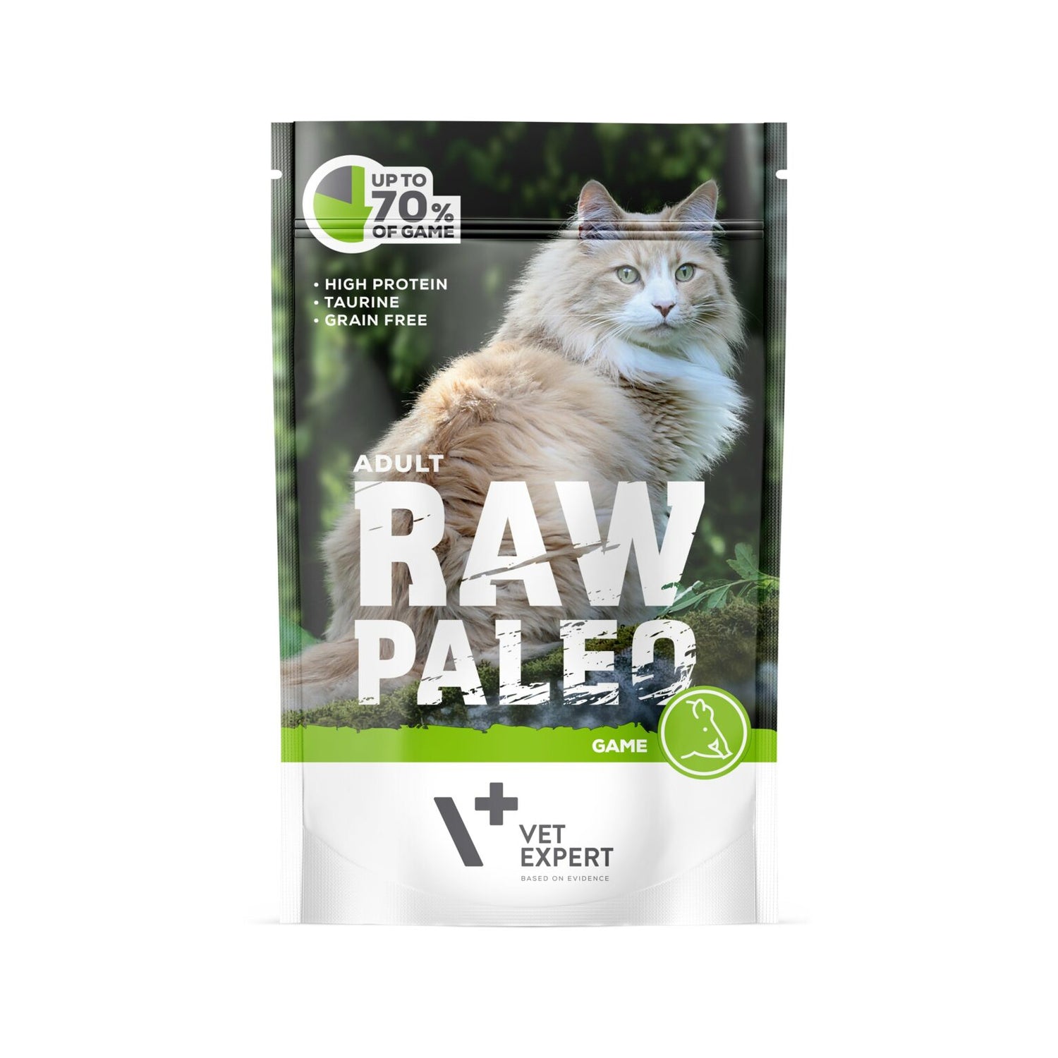Raw Paleo šlapias maistas katėms su žvėriena