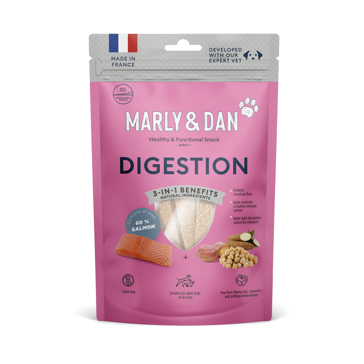 Marly & Dan džerkio skanėstai šunims DIGESTION