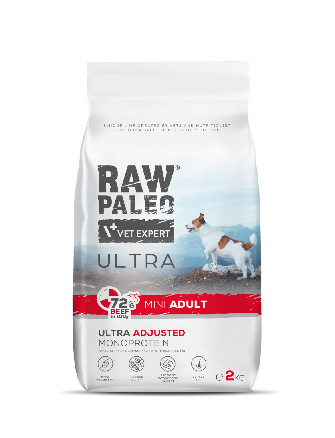 Raw Paleo Ultra sausas maistas mažų veislių šunims su jautiena