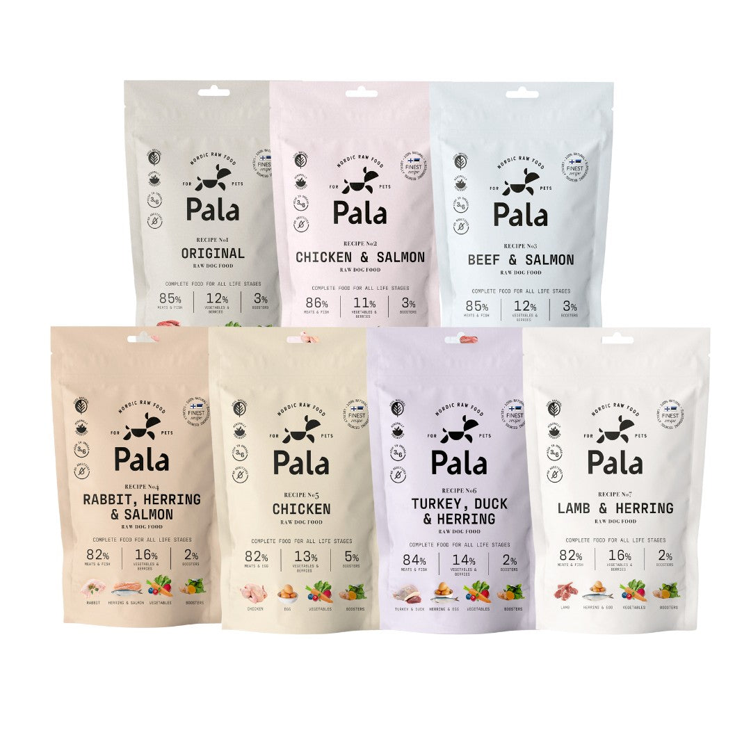 Pala maisto šunims rinkinys (7 vnt x 100 g)
