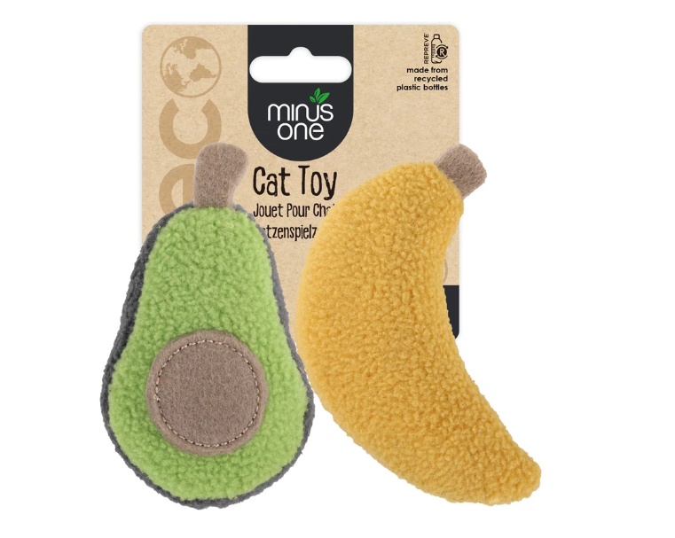Žaislas "Minus One Fruit Cat Toy Avacado & Banana"