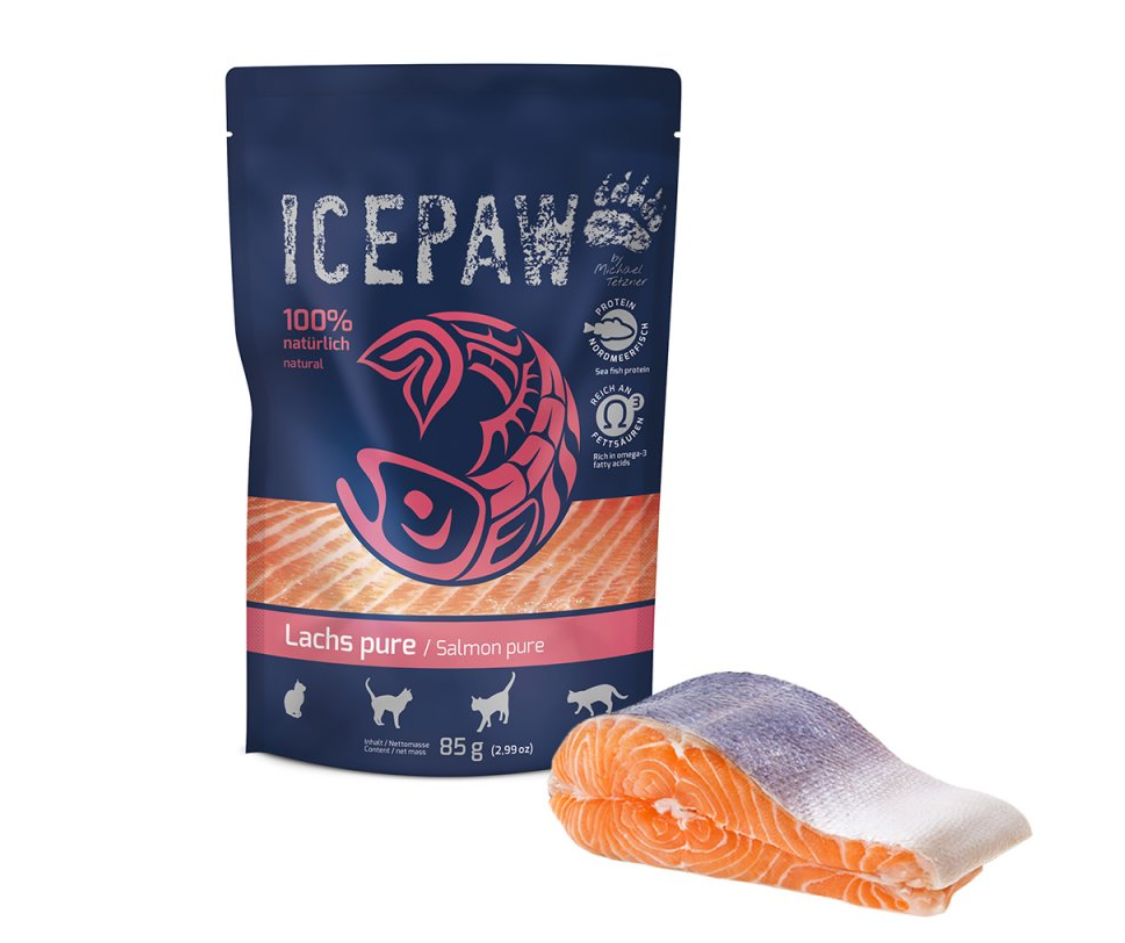 Šlapias maistas katėms su lašiša "Icepaw Salmon Pure"