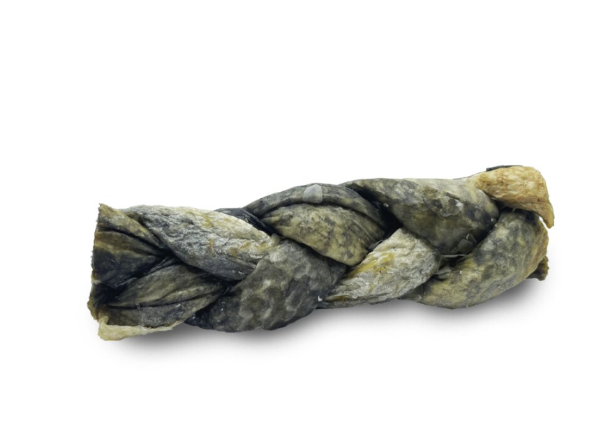 Skanėstas šunims - lašišos odos pynės "Icepaw Salmon Braids"