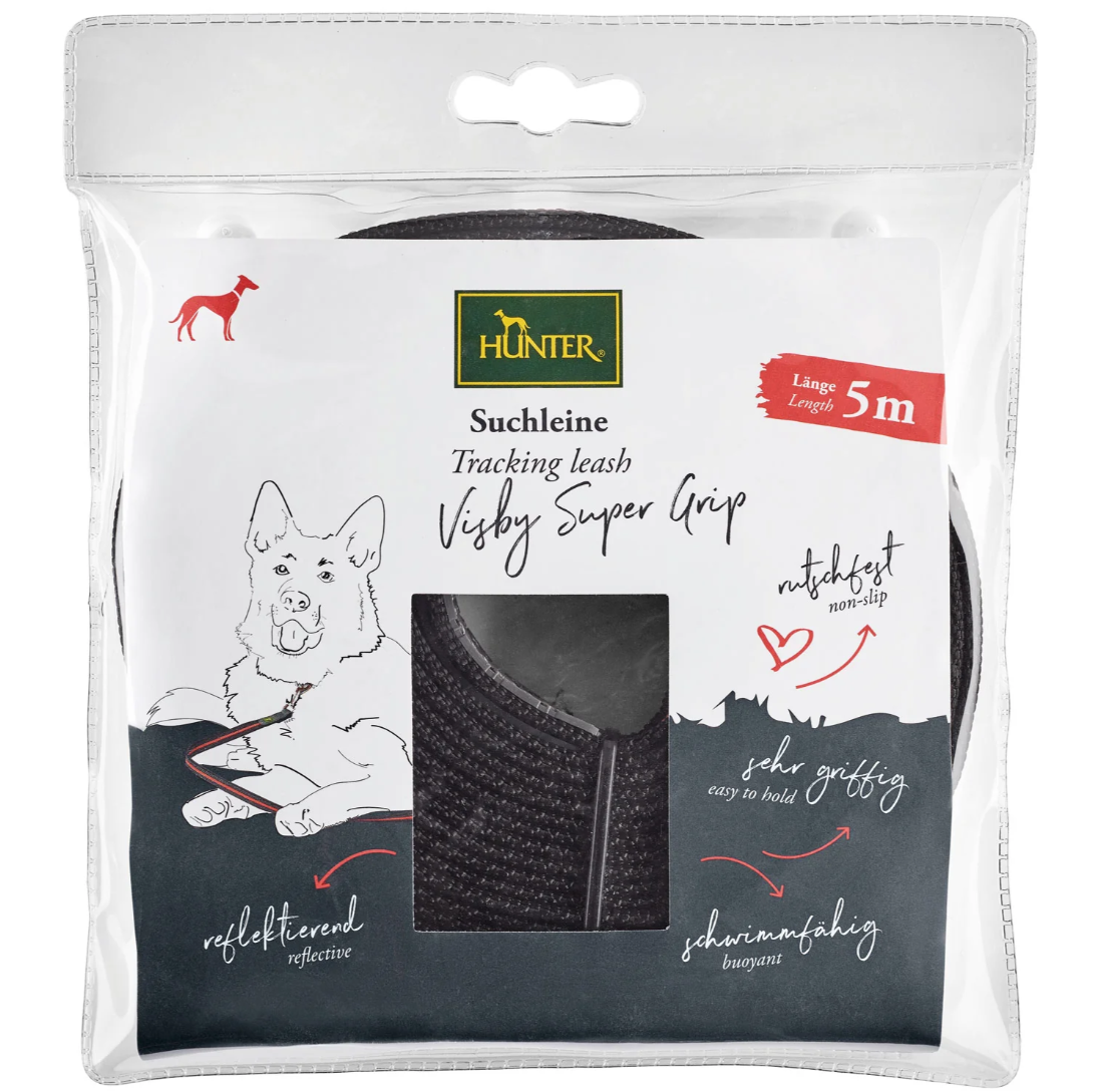 Pavadėlis treniruotėms 5 metrų "Hunter Tracking Leash Visby Super Grip"