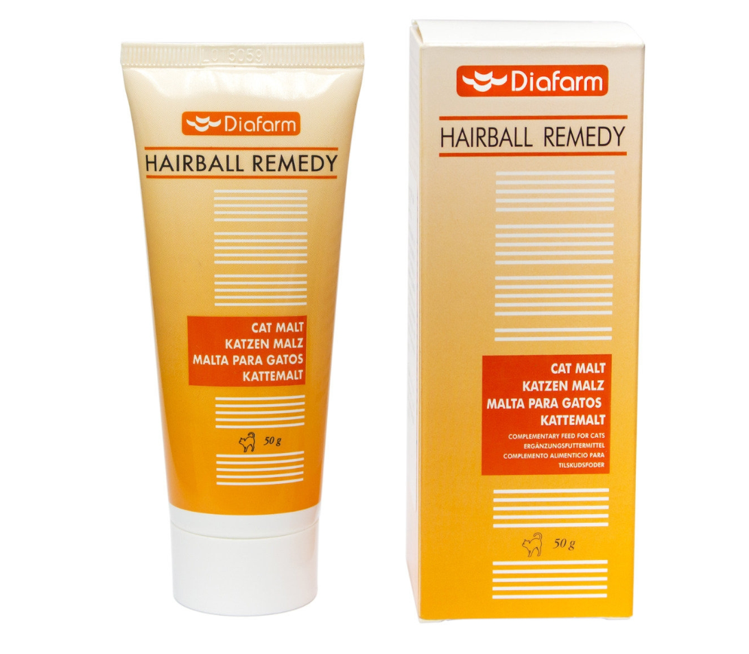 Pasta katėms nuo plaukų gumulėlių susidarymo skrandyje Diafarm Hairball Remendy, 50 ml