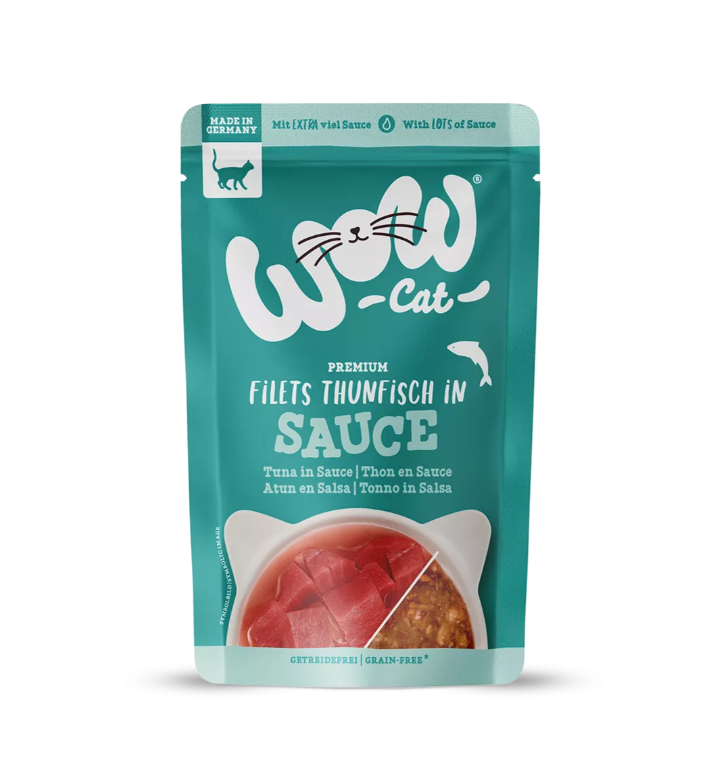 Wow Cat šlapias maistas suaugusioms katėms su tunu padaže