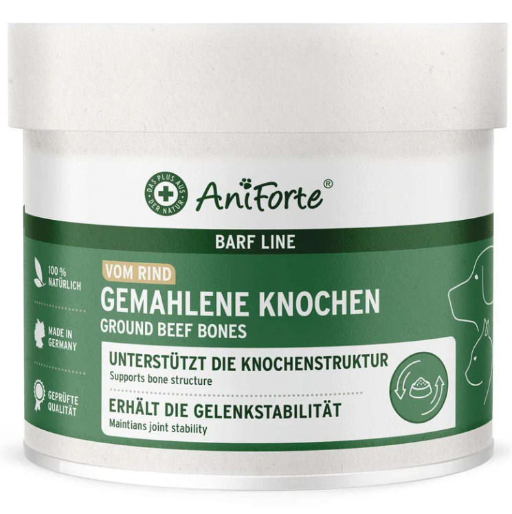 Maisto papildas šunims ir katėms - malti jautienos kaulai "Aniforte Ground Beef Bones"