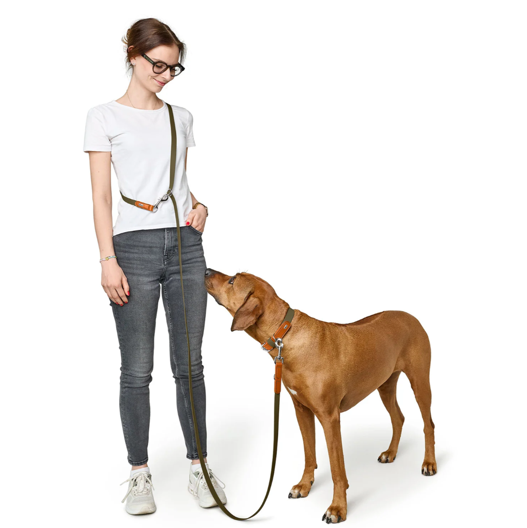 Pavadėlis "Hunter BioThane x Leather"