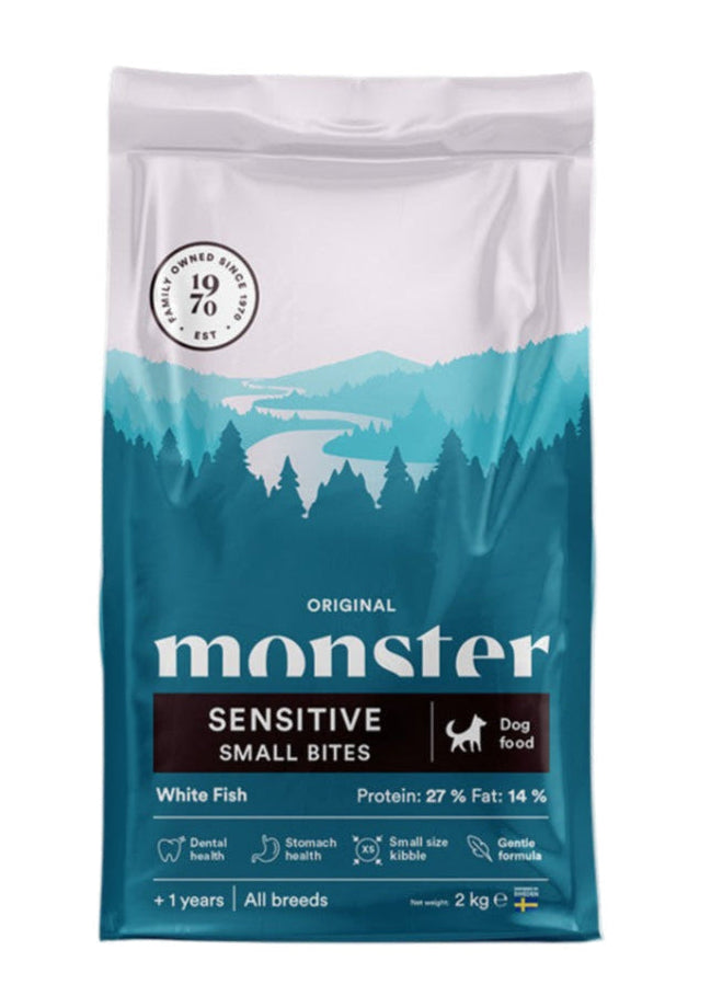 Monster Original Sensitive Small Bites sausas maistas jautriems mažų veislių šunims