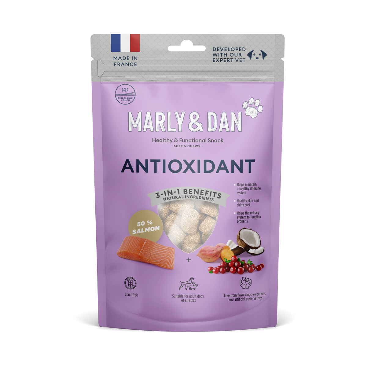 Marly & Dan minkšti skanėstai šunims ANTIOXIDANT