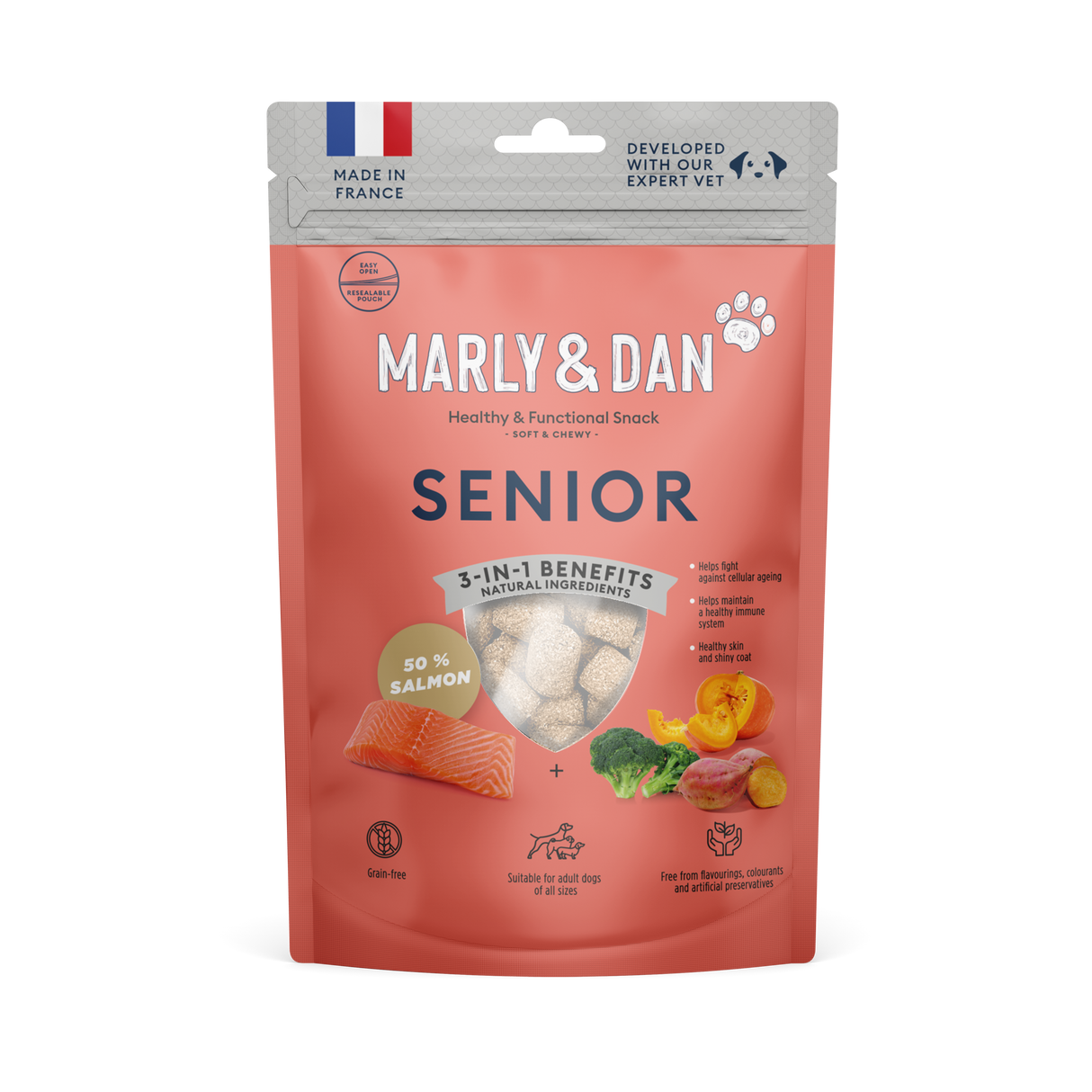 Marly & Dan minkšti skanėstai šunims SENIOR