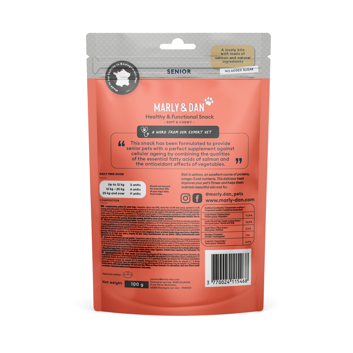 Marly & Dan minkšti skanėstai šunims SENIOR