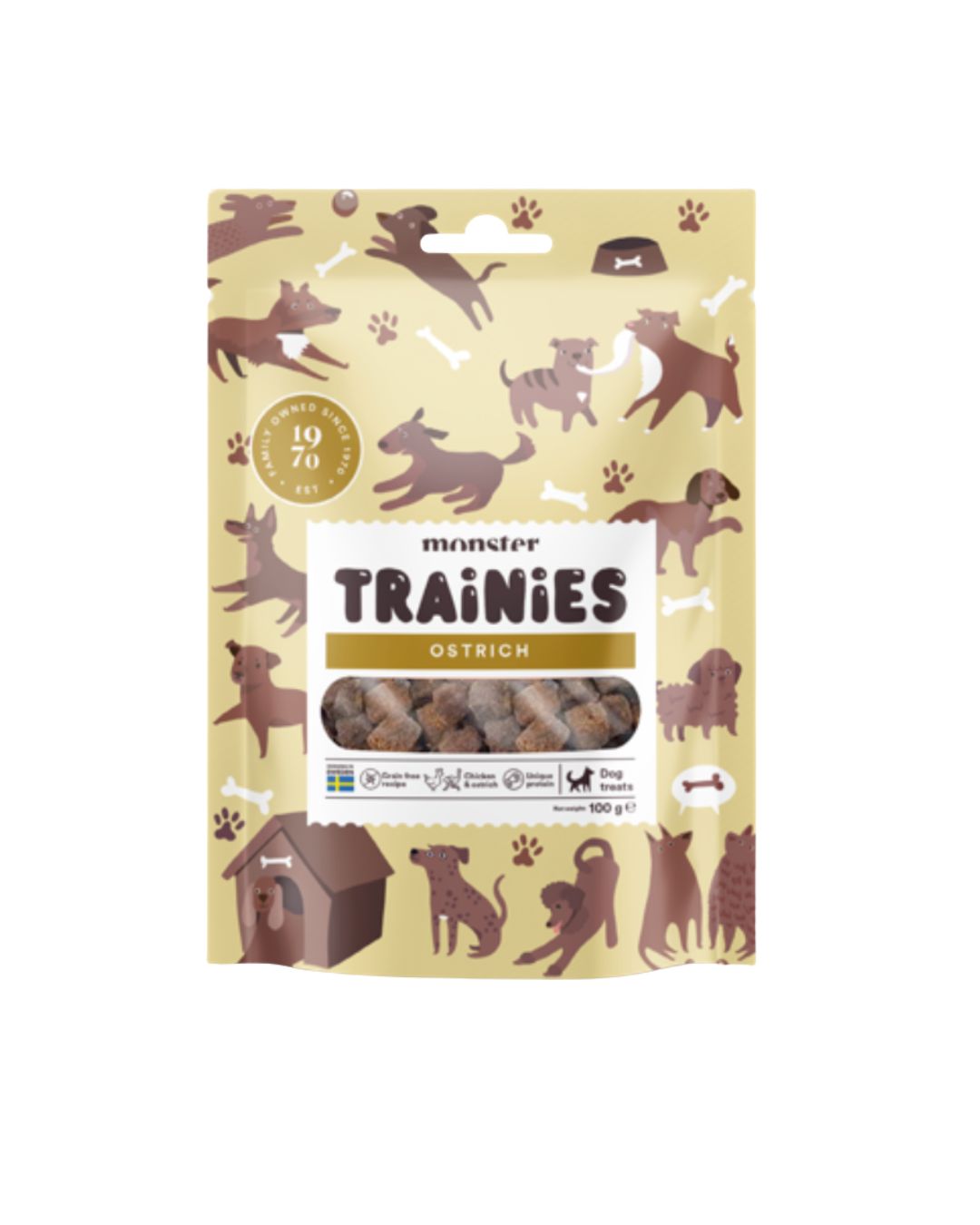 Dresūros skanėstai šunims su strutiena Monster Dog Training Treats