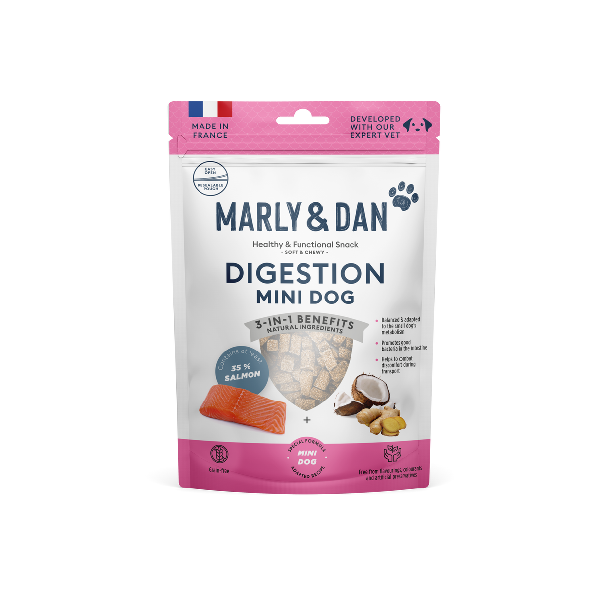 Marly & Dan minkšti skanėstai mažiems šunims DIGESTION