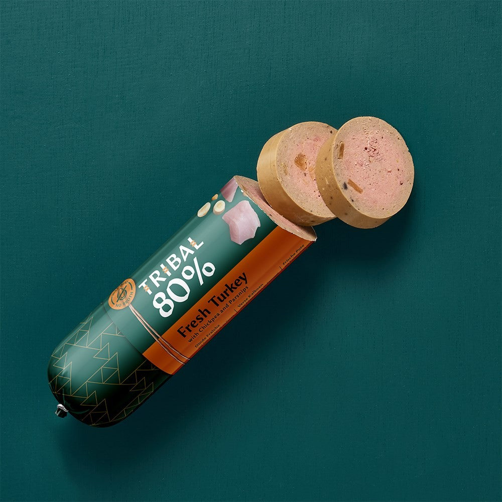 Tribal Gourmet Sausage šlapias maistas šunims su šviežia kalakutiena