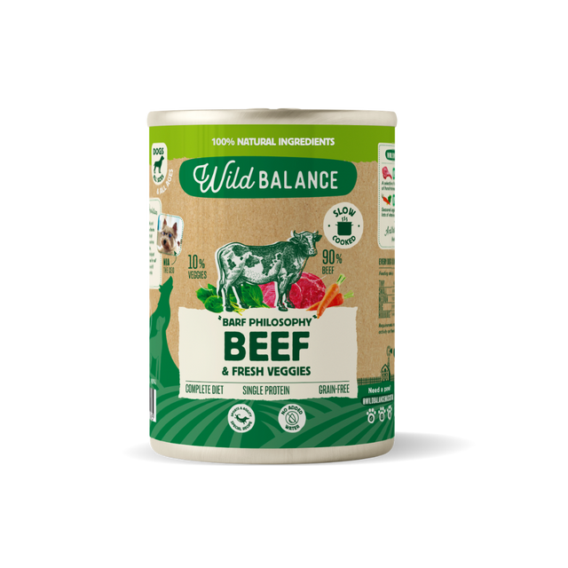 Wild Balance vieno baltymo slapias maistas sunims su jautiena