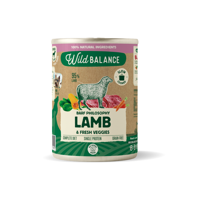 Wild balance vieno baltymo konservai šunims su ėriena