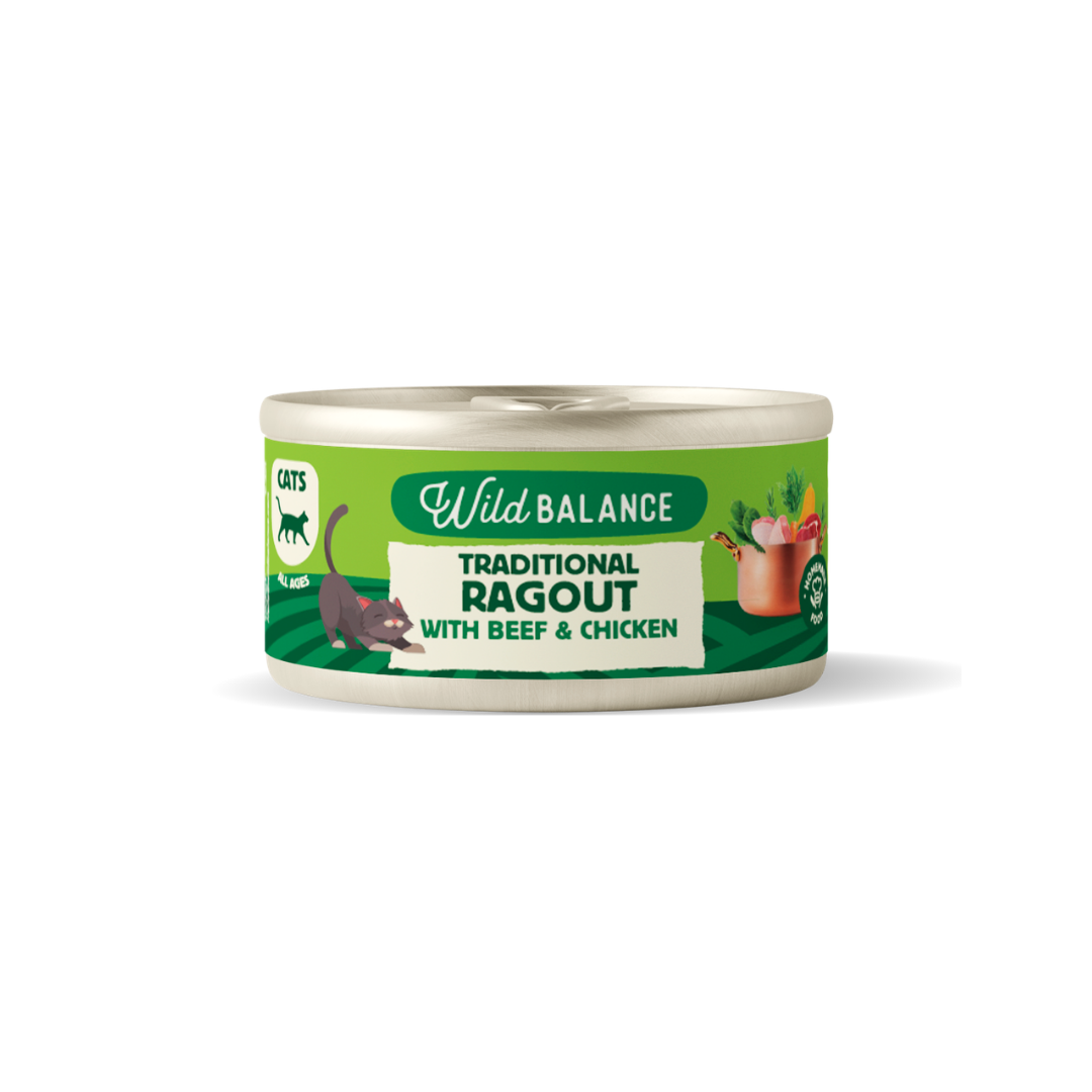 Wild Balance konservai katems su jautiena vistiena ir kiauliena