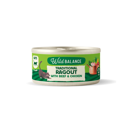 Wild Balance konservai katems su jautiena vistiena ir kiauliena