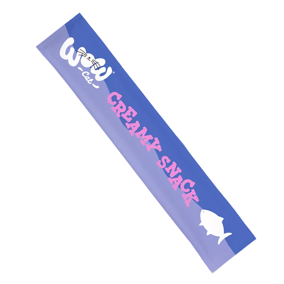 Wow Cat Creamy Snack kreminis skanėstas katėms su lašiša