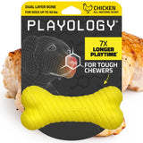 Dvisluoksnis kaulas šunims su natūraliu kvapu "Playology Dual Layer Bone"