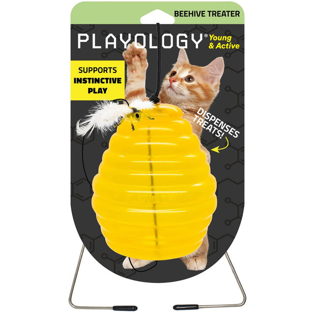 Kabinamas avilys su skanėstais katėms "Playology Hanging Beehive Treater"