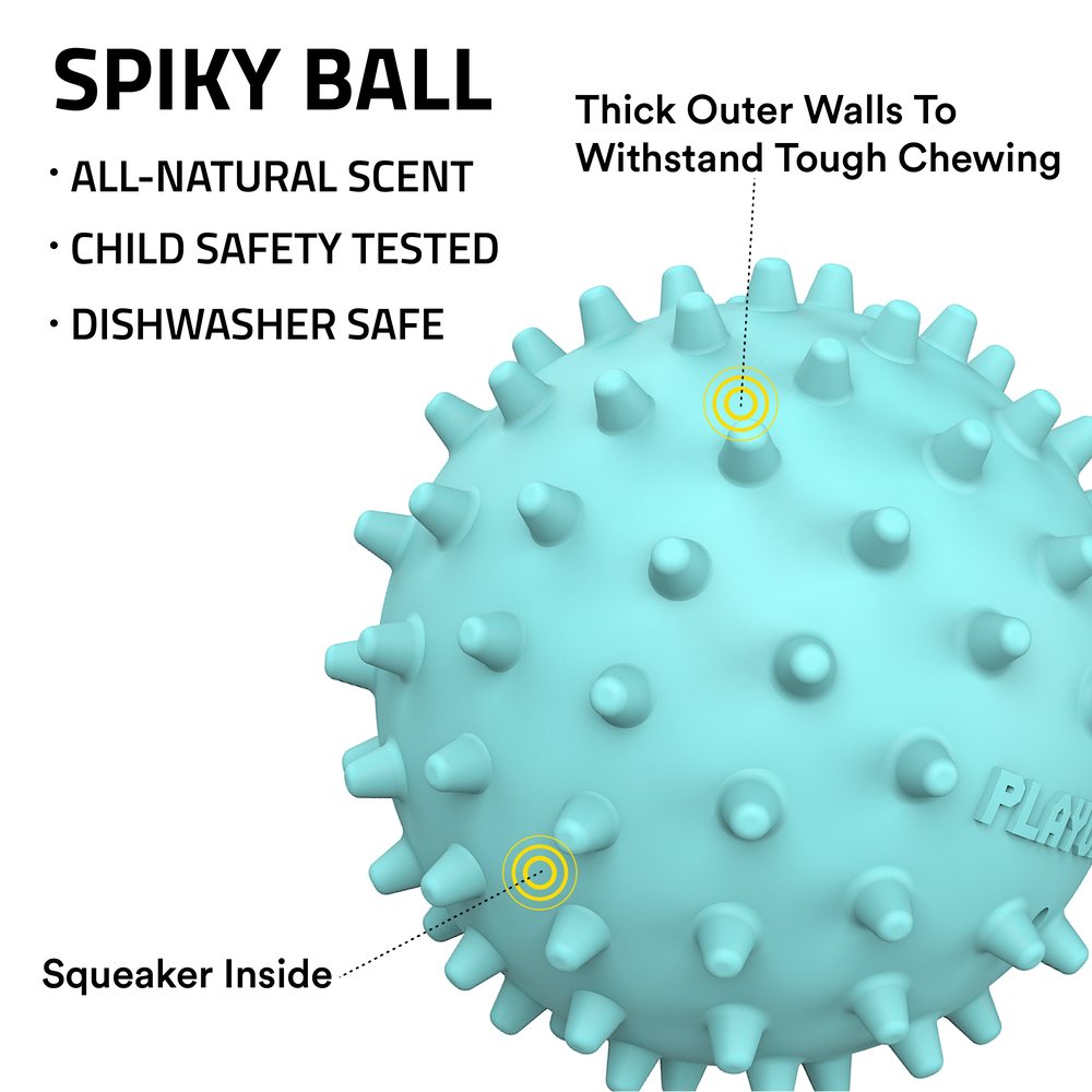 Kamuoliukas šunims su natūraliu kvapu "Playology Spikey Squeaky Chew Ball"