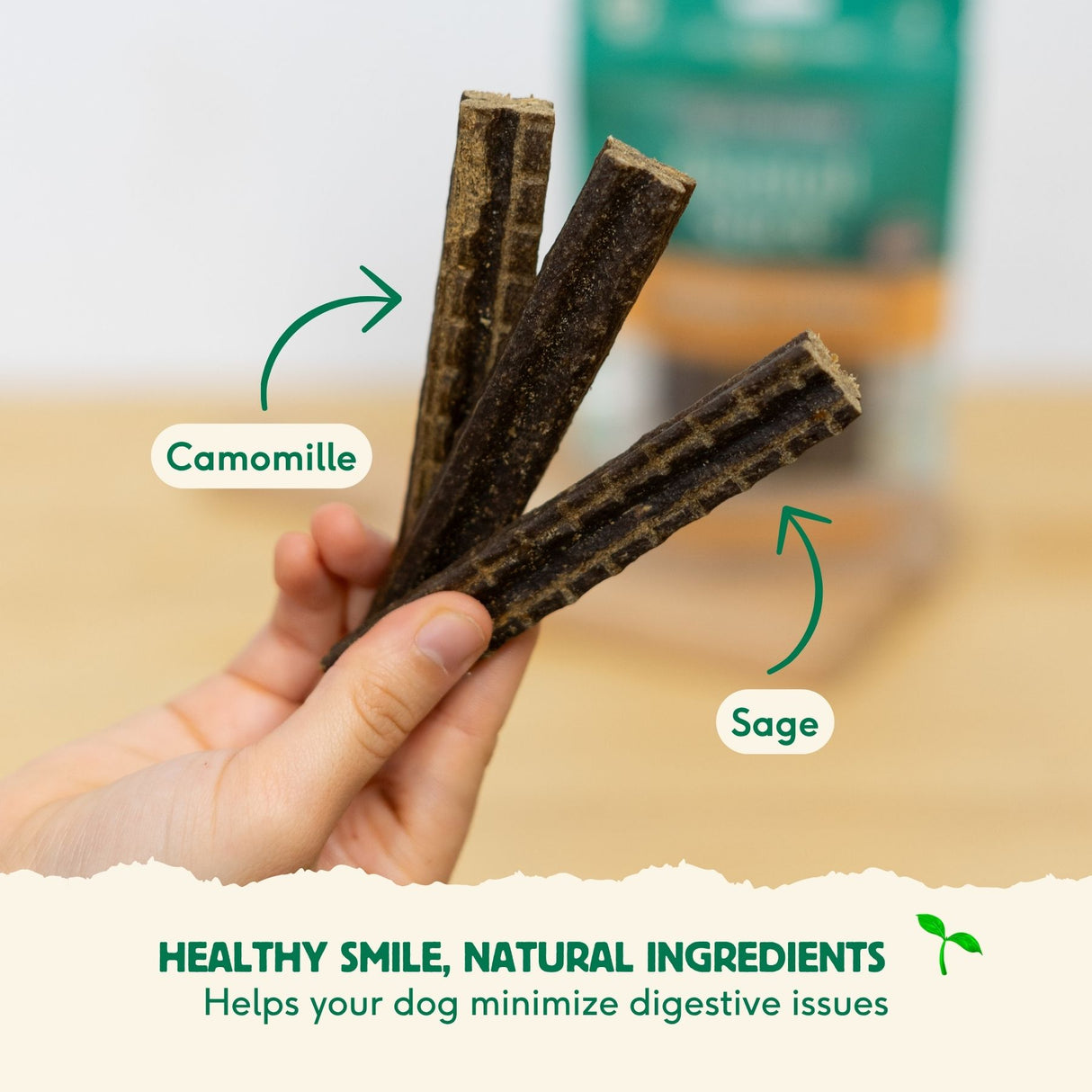 Wild Balance Dental Sticks for Dogs with Rabbit, Chamomile and Sage – for sensitive stomachs