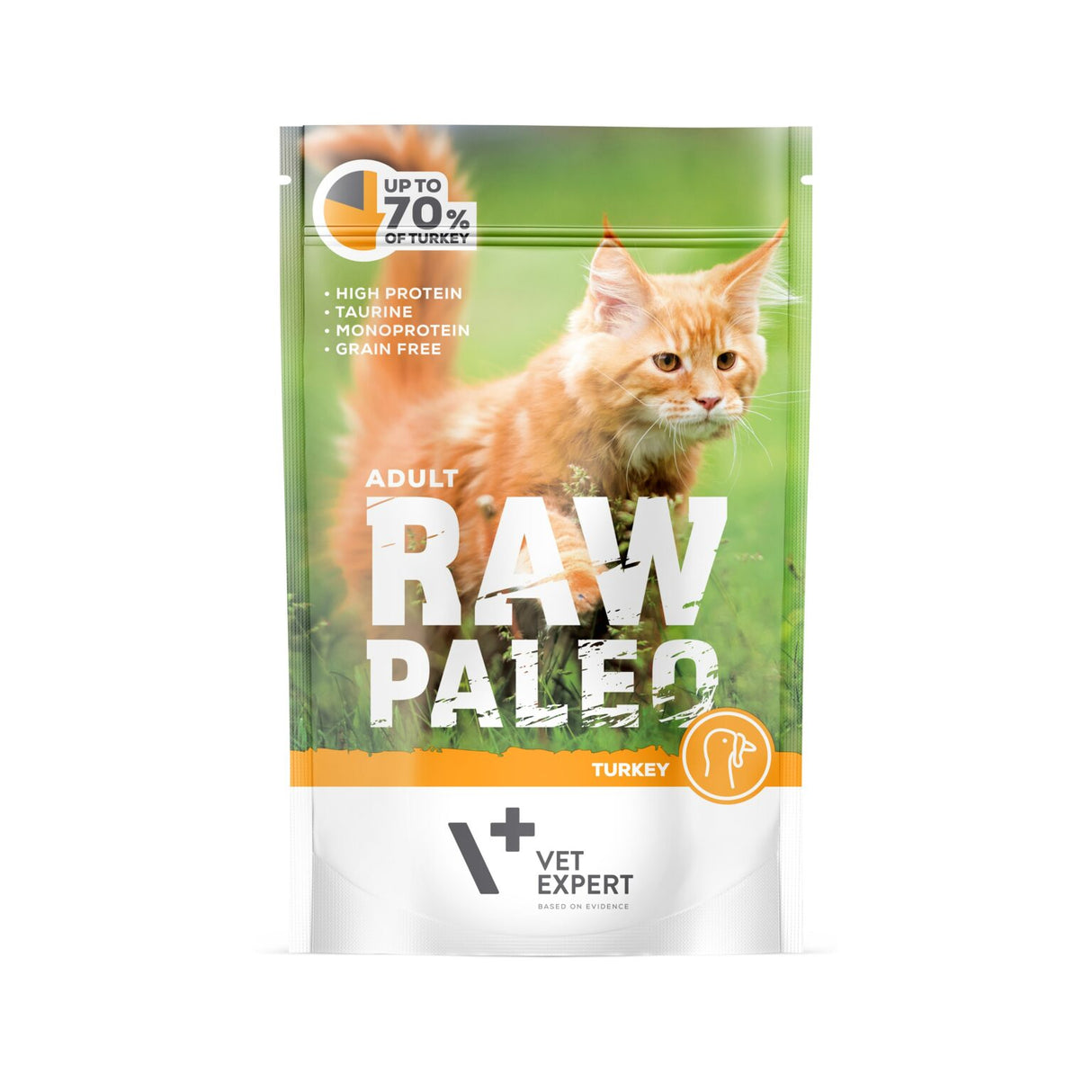 Raw Paleo šlapias maistas katėms su kalakutiena