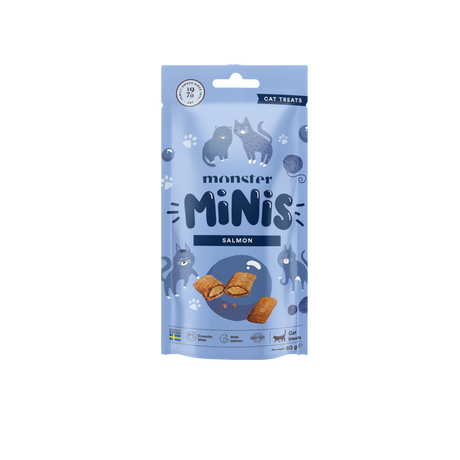 Monster Cat Minis traškūs skanėstai katėms su lašiša