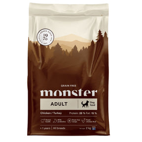 Monster maistas sunims be grudu su vistiena ir kalakutiena