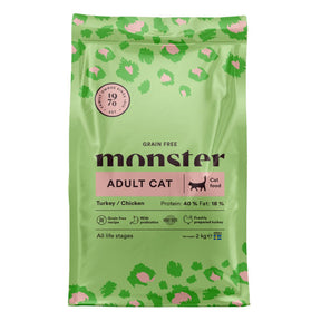 Monster begrūdis maistas katėms su vištiena ir kalakutiena