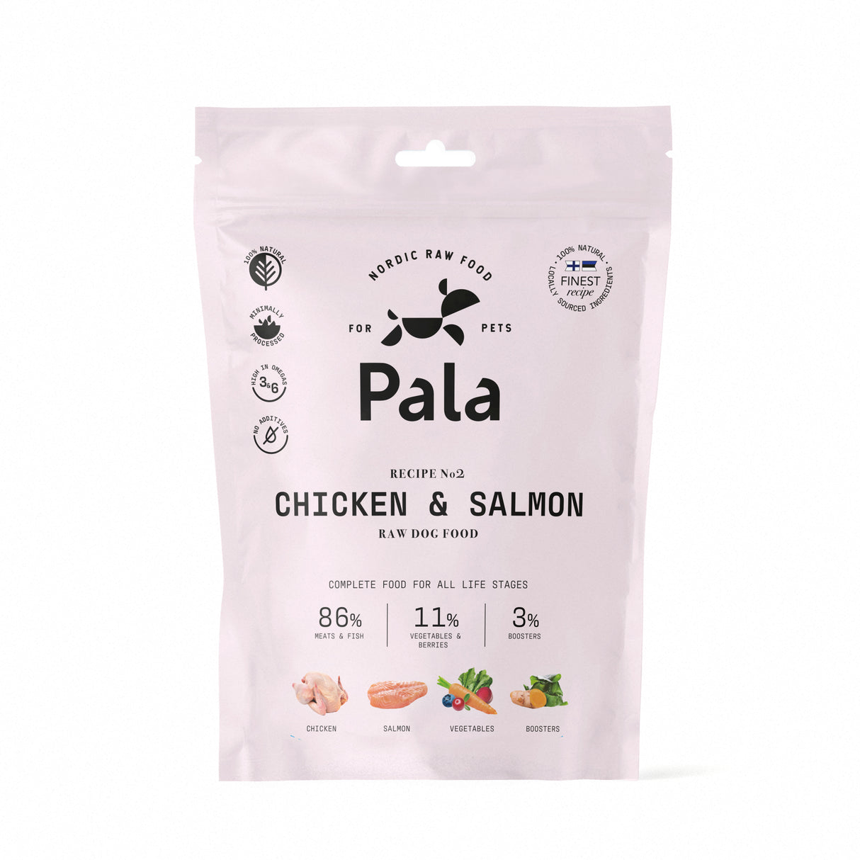 Pala maistas sunims Nr 2 su vistiena ir lasisa 400 g
