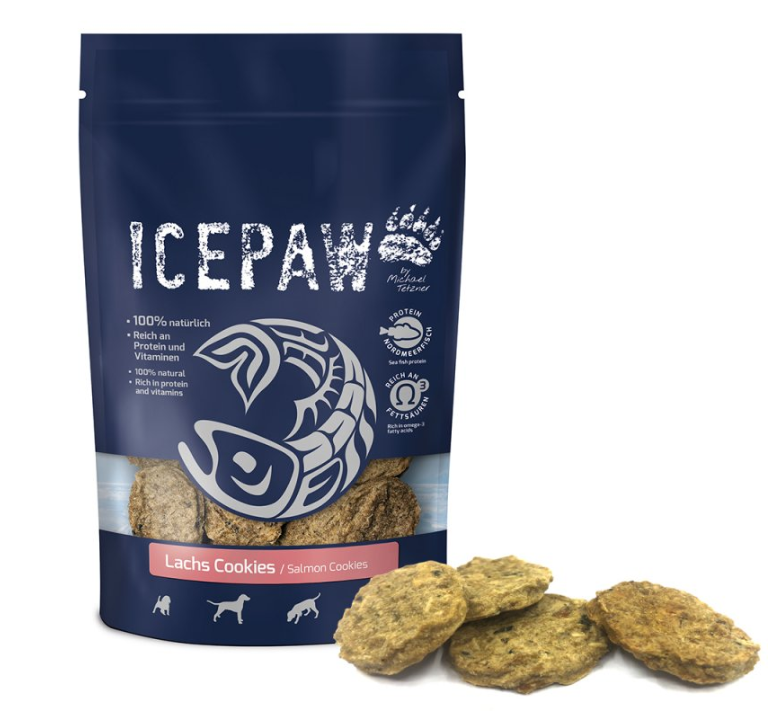 Skanėstas šunims - lašišos sausainiai "Icepaw Salmon Cookies"