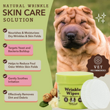 Servetėlės šunų raukšlių priežiūrai "Natural Dog Company Wrinkle Wipes"