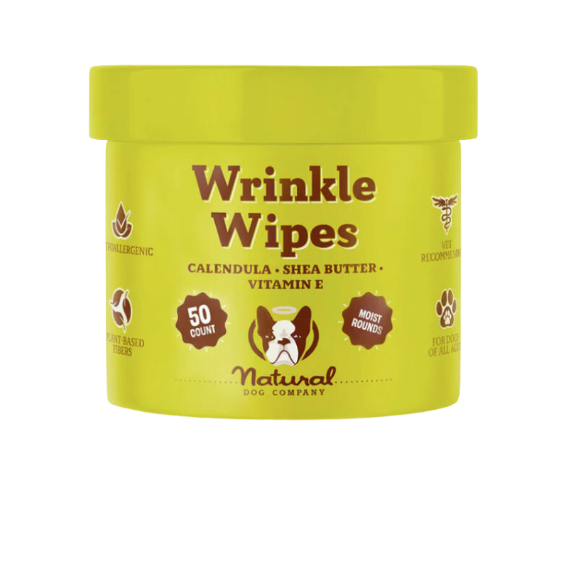 Servetėlės šunų raukšlių priežiūrai "Natural Dog Company Wrinkle Wipes"