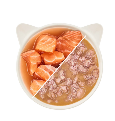 Wow Cat šlapias maistas suaugusioms katėms su lašiša padaže