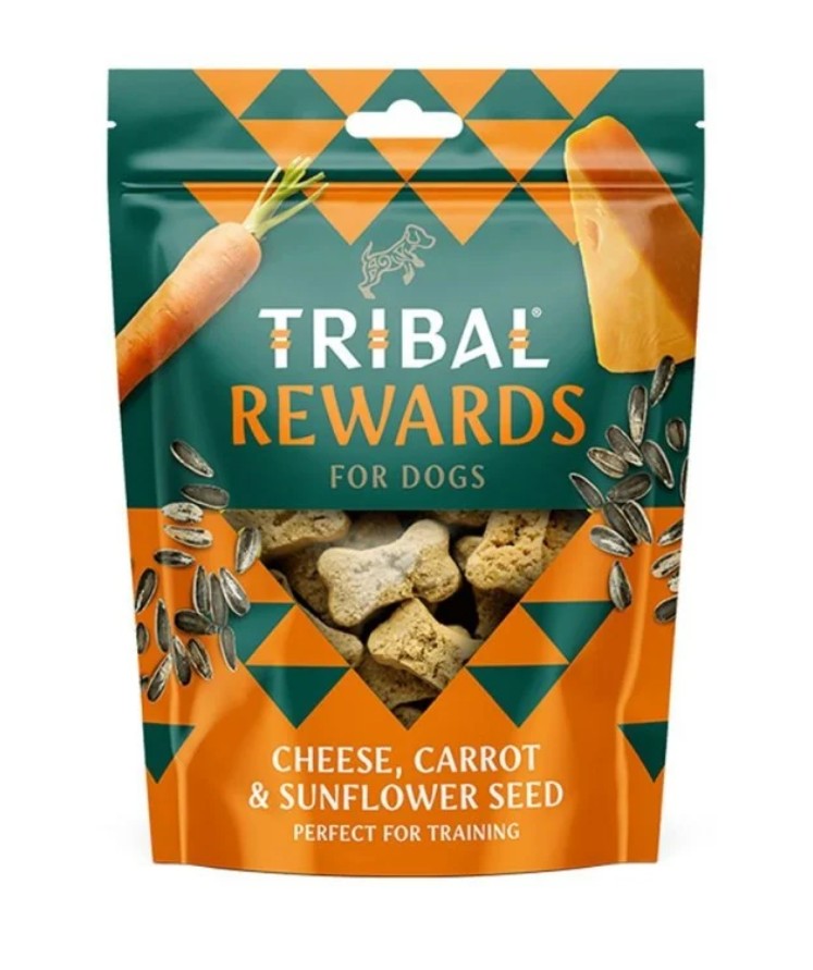 Tribal Rewards sausainiai šunims su sūriu, morkomis ir saulėgrąžomis