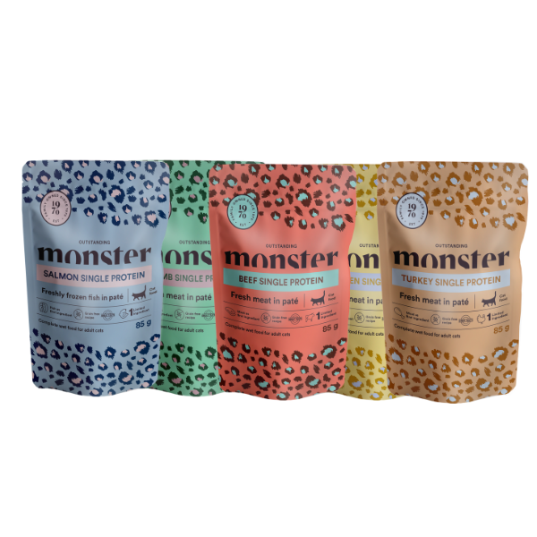 Monster šlapio maisto rinkinys katėms