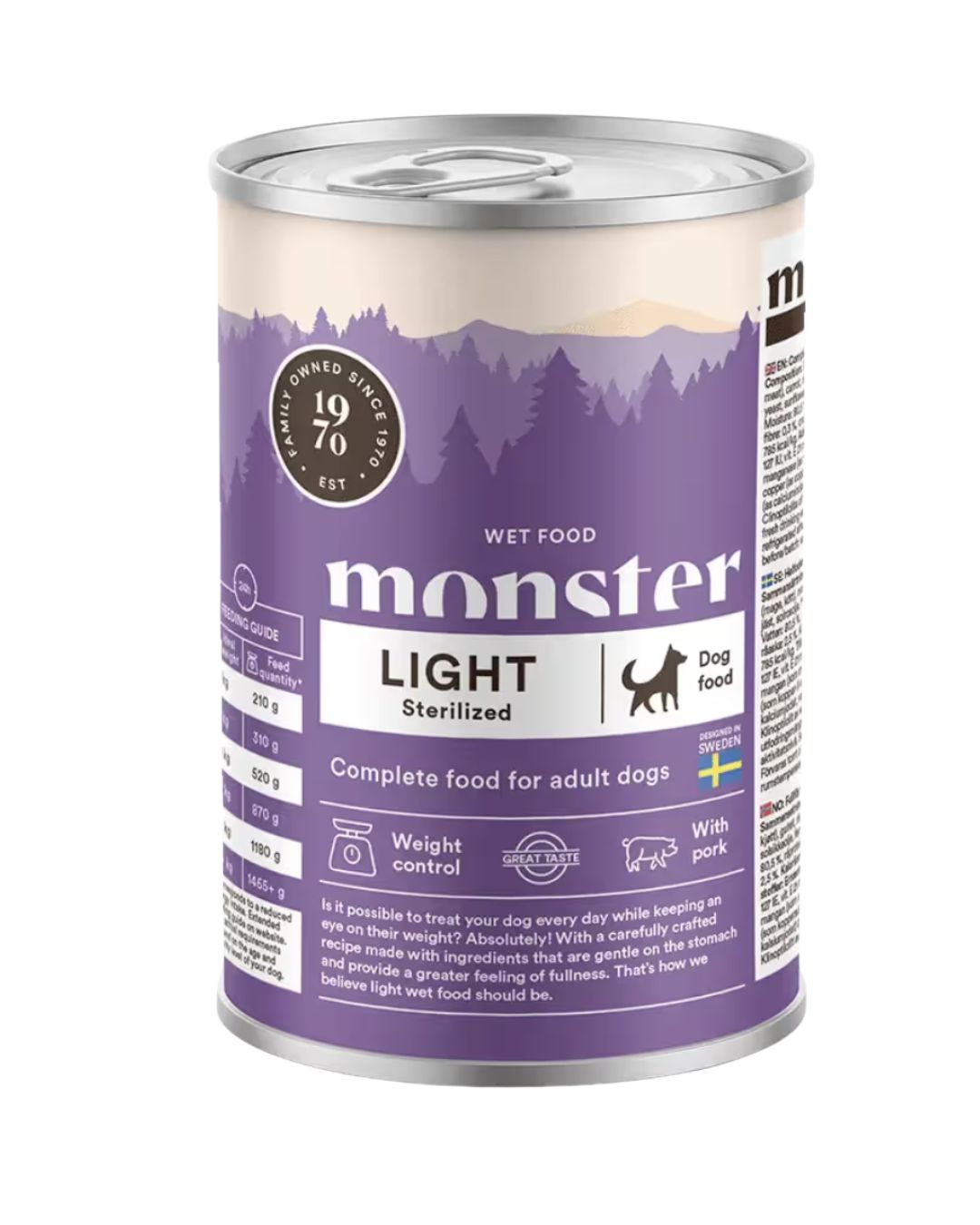 Monster mažiau kaloringas šlapias maistas sterilizuotiems šunims