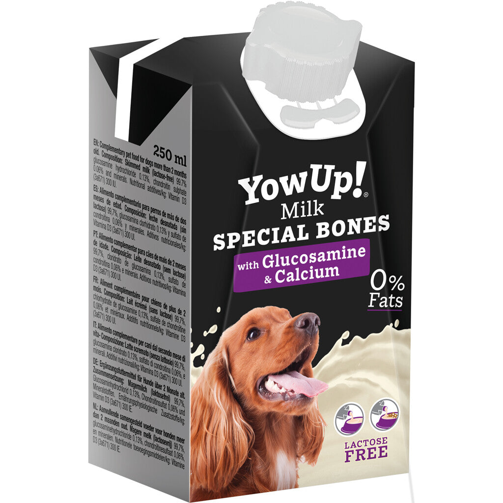 Pieno gėrimas šunims su gliukozaminu ir kalciu YowUp! Milk Special Bones