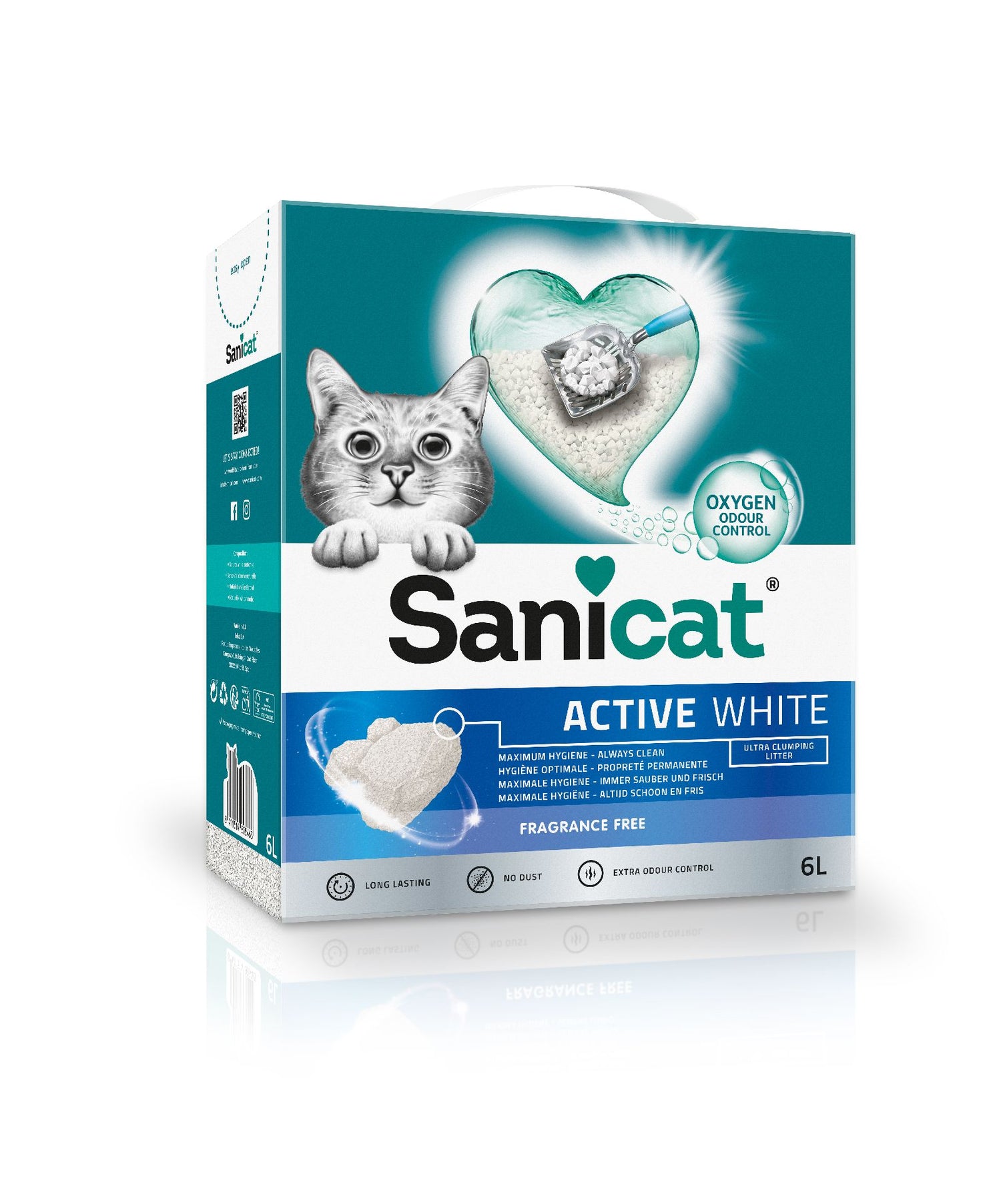 Kačių kraikas Sanicat Active White betonitinis, sušokantis