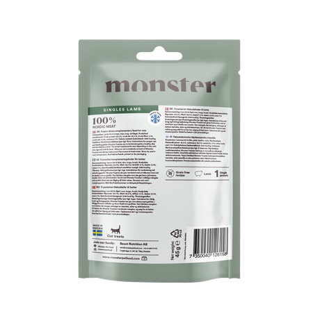 Liofilizuoti ėrienos skanėstai katėms Monster Freezies