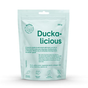 Pusiau drėgni skanėstai šunims su antiena ir rozmarinu Buddy Duckalicious