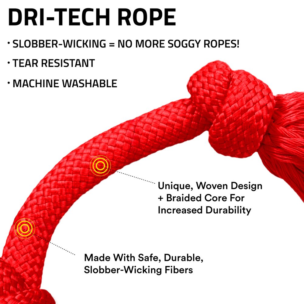 Virvinis žaislas šunims su natūraliu kvapu "Playology Dri-Tech Rope"