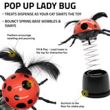 Skanėstais užpildomas žaislas katėms "Playology Ladybug Treater"