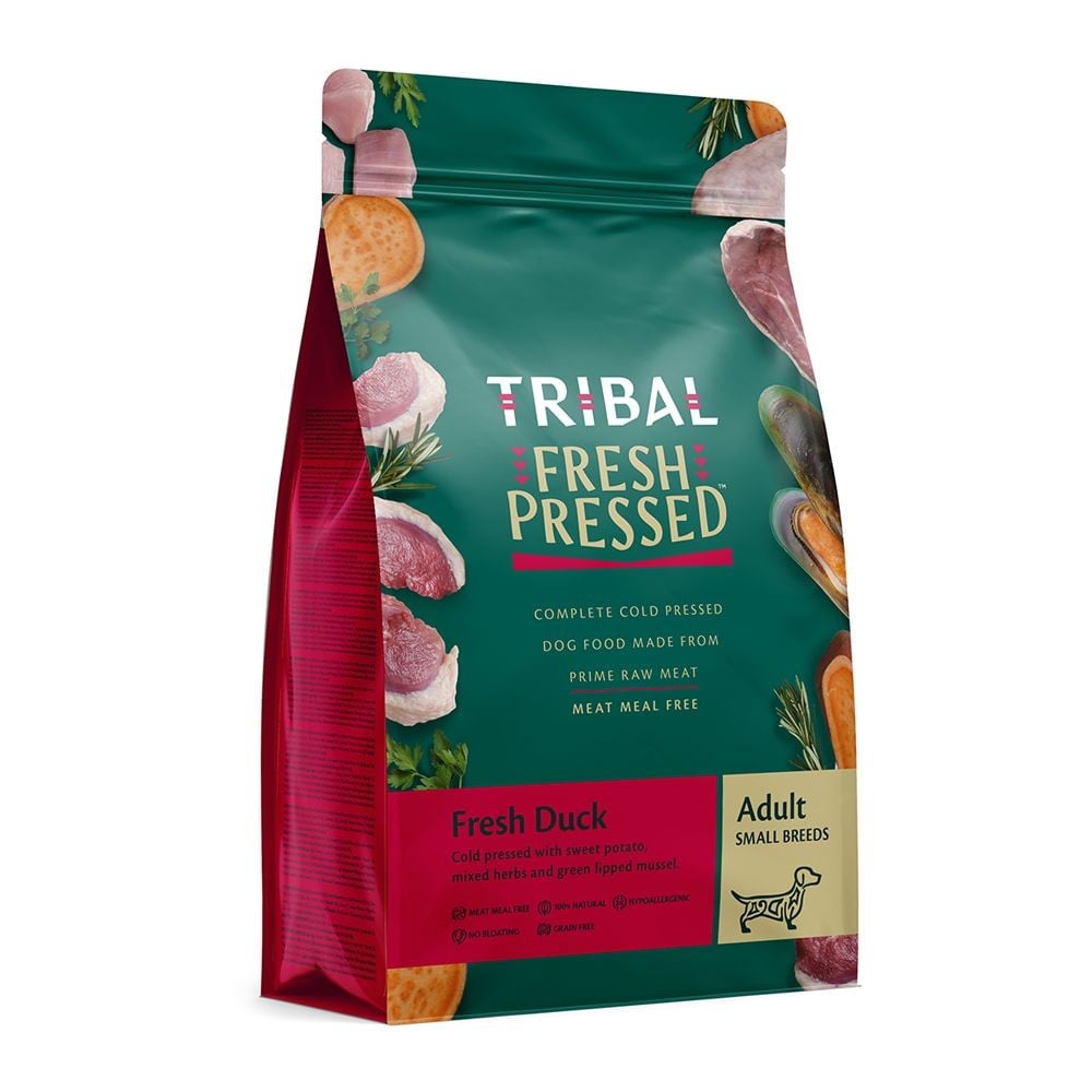 Tribal Fresh Pressed šalto spaudimo sausas maistas mažų veislių suaugusiems šunims su antiena